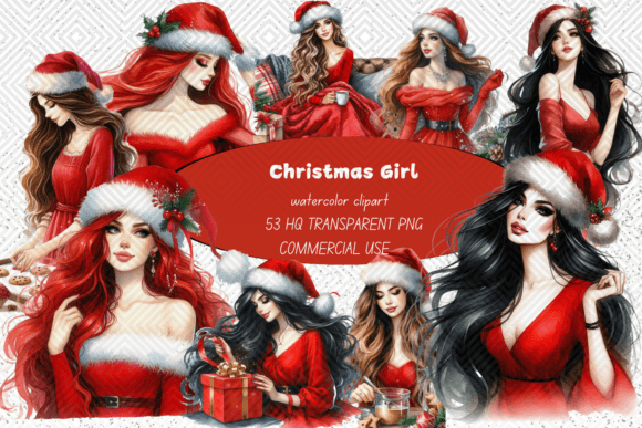 53 Christmas Beautiful Girls PNG Clipart Review for Illustrations
