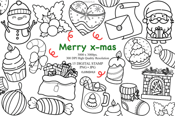 Christmas Digital Stamp Coloring Pages 2 Review