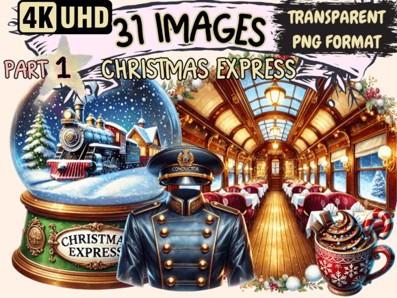Christmas Express Clipart P1: A Seller's Review of Fresh Illustrations
