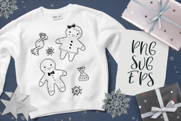 Christmas Gingerbread Men SVG, EPS Png Review