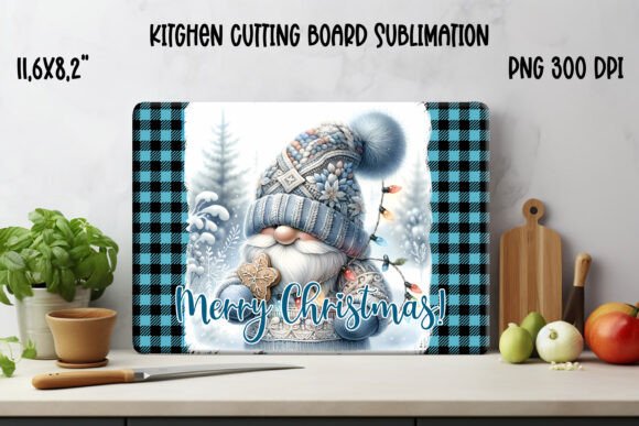Christmas Nome Kitchen Board PNG Design and Illustrations