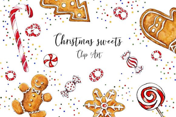 Clip Art, Christmas Sweets, Watercolor: A Designer's Review of Seasonal Illustrations