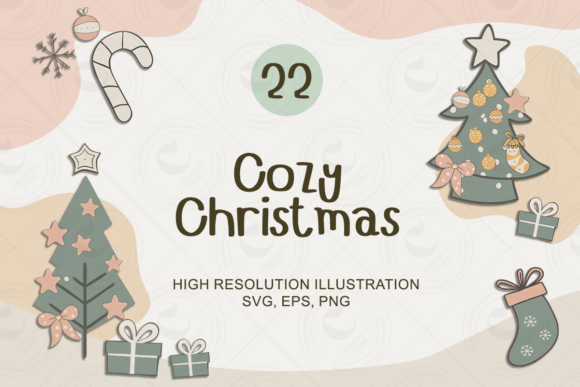 Cute and Cozy Christmas Illustrations for Holiday Branding