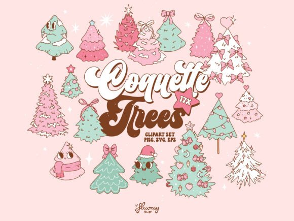 Pink Coquette Christmas Trees Bundle SVG Review