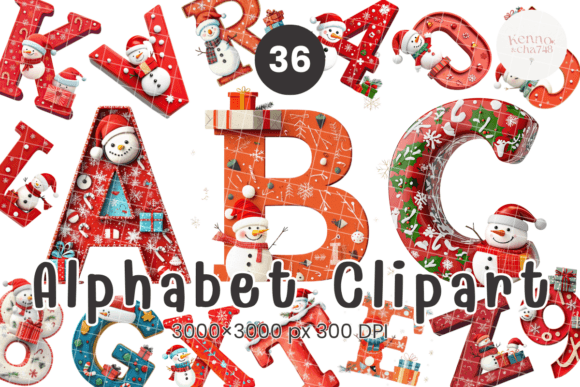 Snowman Christmas Alphabet: A Review for Crafters & Illustrations