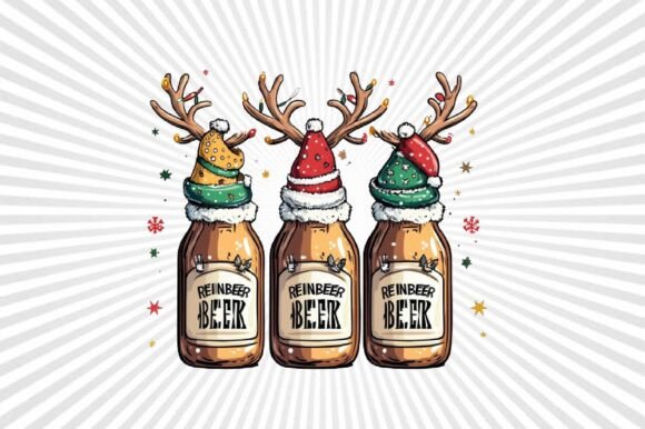 Watercolor Christmas Beer Clipart Review