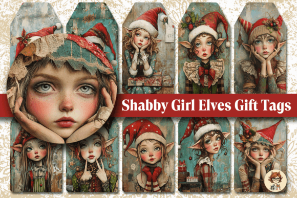 Whimsical Elf Gift Tags - Christmas