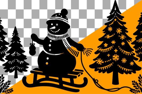 Winter Landscape Christmas Silhouette: A Designer's Review of Modern Illustrations
